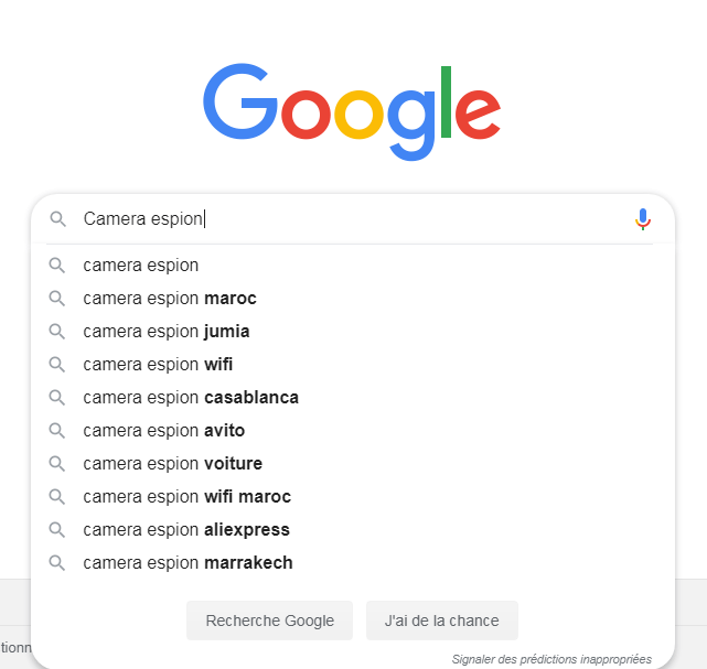 recherche mot cles google