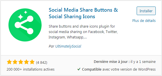 Buttons de partage 